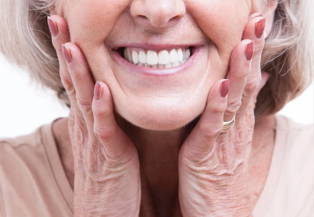 senior smiling with dentures athens ga